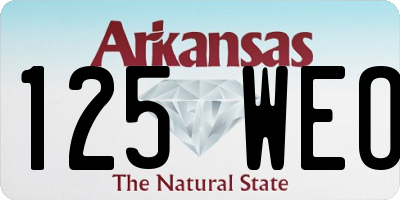 AR license plate 125WEO