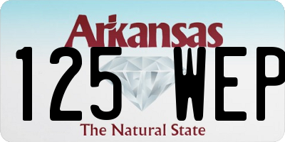 AR license plate 125WEP