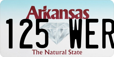 AR license plate 125WER