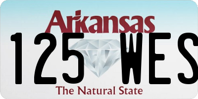 AR license plate 125WES