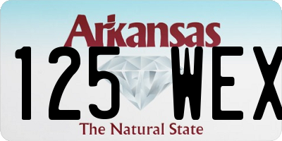 AR license plate 125WEX