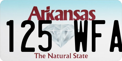 AR license plate 125WFA