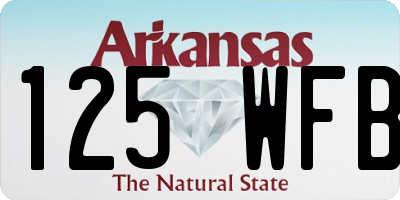 AR license plate 125WFB
