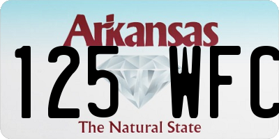 AR license plate 125WFC