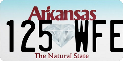 AR license plate 125WFE
