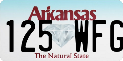AR license plate 125WFG