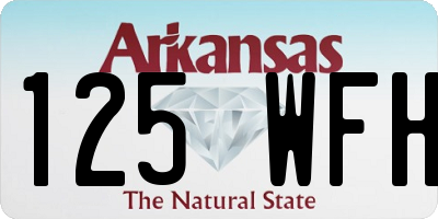 AR license plate 125WFH