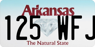AR license plate 125WFJ