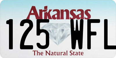 AR license plate 125WFL