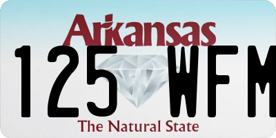 AR license plate 125WFM