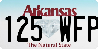AR license plate 125WFP