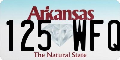 AR license plate 125WFQ