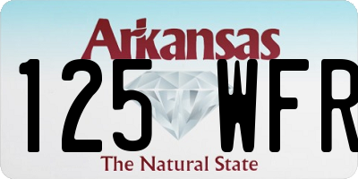 AR license plate 125WFR