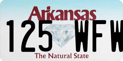AR license plate 125WFW