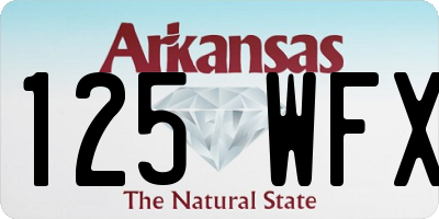 AR license plate 125WFX