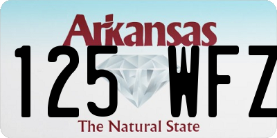 AR license plate 125WFZ