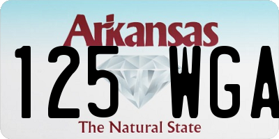 AR license plate 125WGA