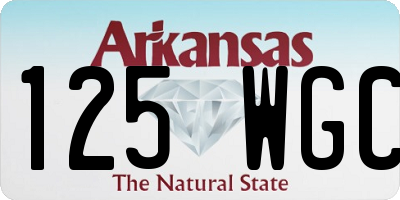 AR license plate 125WGC