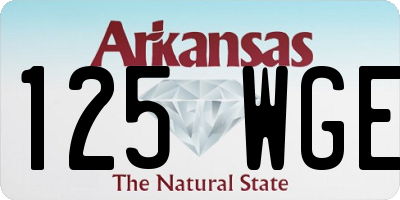 AR license plate 125WGE