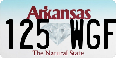 AR license plate 125WGF