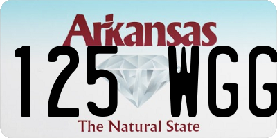 AR license plate 125WGG