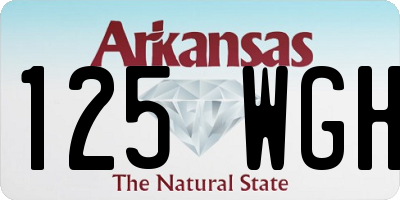 AR license plate 125WGH