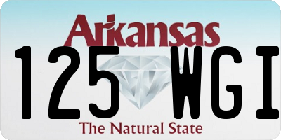 AR license plate 125WGI