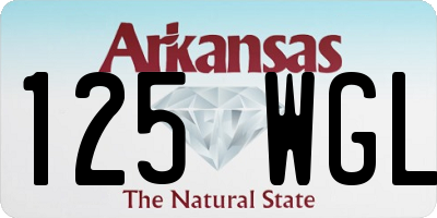 AR license plate 125WGL