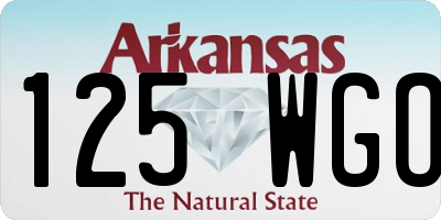 AR license plate 125WGO