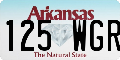 AR license plate 125WGR