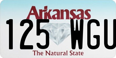 AR license plate 125WGU