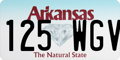 AR license plate 125WGV