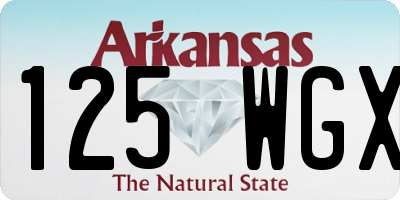AR license plate 125WGX