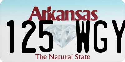 AR license plate 125WGY