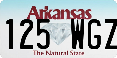 AR license plate 125WGZ