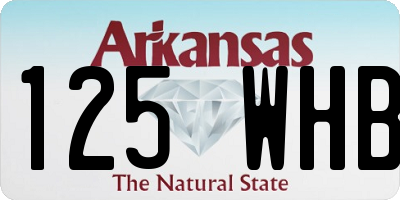 AR license plate 125WHB