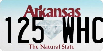AR license plate 125WHC