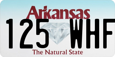 AR license plate 125WHF