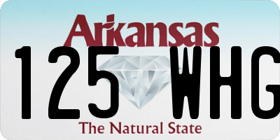 AR license plate 125WHG