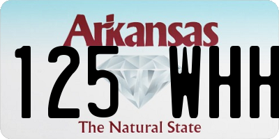 AR license plate 125WHH