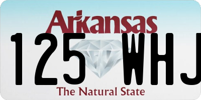 AR license plate 125WHJ