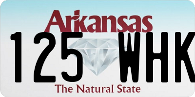 AR license plate 125WHK