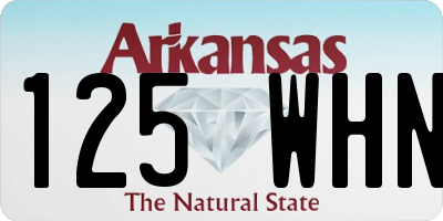 AR license plate 125WHN