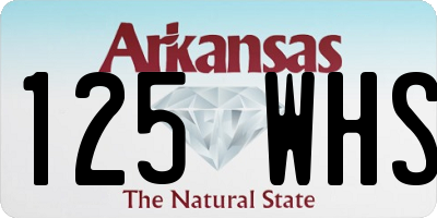 AR license plate 125WHS