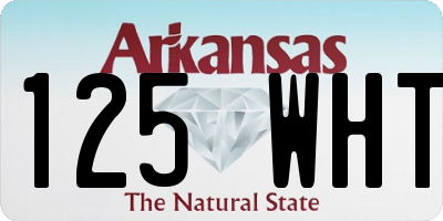 AR license plate 125WHT