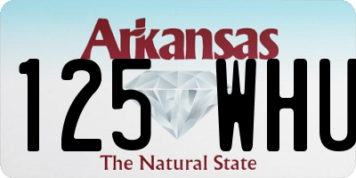 AR license plate 125WHU