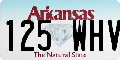 AR license plate 125WHV