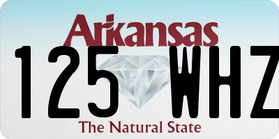 AR license plate 125WHZ