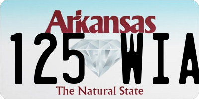 AR license plate 125WIA