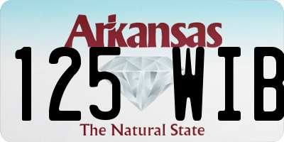 AR license plate 125WIB